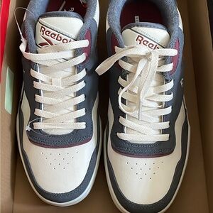 Reebok White and Gray Sneakers Classic Design